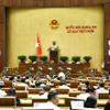 Quốc hội thảo luận về cơ chế xử lý khó khăn, vướng mắc do quy định của pháp luật. (Ảnh: TTXVN)
