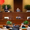 Quốc hội thảo luận ở hội trường về dự án Luật Bảo vệ dữ liệu cá nhân. (Ảnh: TTXVN)