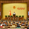 Quốc hội biểu quyết thông qua các luật và Nghị quyết tại Kỳ họp thứ 9, Quốc hội khóa XV. (Ảnh: TTXVN)