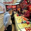 Một điểm giao dịch vàng tại Phố Trần Nhân Tông, Hà Nội. (Ảnh: Đức Duy/Vietnam+)