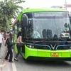 Xe buýt điện của Hà Nội (Ảnh: PV/Vietnam+)