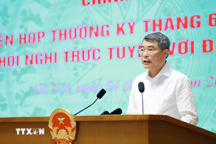 Thủ tướng Lê Minh Hưng phát biểu khai mạc. (Ảnh: Dương Giang/TTXVN)