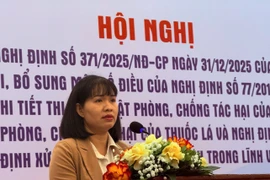 Bà Đinh Thị Thu Thủy - Phó Vụ trưởng Vụ Pháp chế, Bộ Y tế. (Ảnh: PV/Vietnam+)