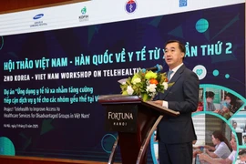 Thứ trưởng Bộ Y tế Trần Văn Thuấn phát biểu tại Hội thảo. (Ảnh: PV/Vietnam+)