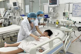 Trẻ mắc sốt xuất huyết nặng được điều trị tại Bệnh viện Bệnh Nhiệt đới Thành phố Hồ Chí Minh. (Ảnh: TTXVN/Vietnam+)