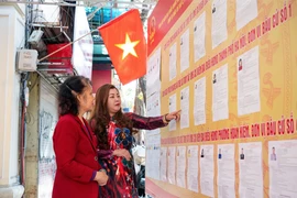 Công tác chuẩn bị bầu cử tại nhiều nơi đã sẵn sàng. (Ảnh: Minh Sơn/Vietnam+)