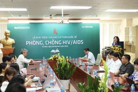 Phát động giải báo chí toàn quốc về phòng, chống HIV/AIDS 2025. (Ảnh: PV/Vietnam+)