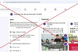 Bộ Y tế thông tin trang Fanpage tuyển sinh khóa học giả mạo. (Ảnh chụp màn hình)