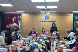 Tiến sỹ Lê Thái Hà - Phó Cục trưởng Cục Phòng bệnh (Bộ Y tế) phát biểu tại Hội thảo. (Ảnh: PV/Vietnam+)