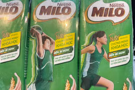 Sản phẩm sữa lúa mạch Nestlé Milo có nội dung quảng cáo: “Nay đã được chứng minh khoa học bền bỉ hơn. Được thử nghiệm lâm sàng bởi Viện Dinh dưỡng”. (Ảnh: PV/Vietnam+)