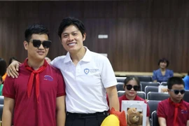 Nhạc sỹ Nguyễn Văn Chung trở thành Đại sứ Âm nhạc đầu tiên của Quỹ Vì trẻ em khuyết tật Việt Nam. (Ảnh: PV/Vietnam+)