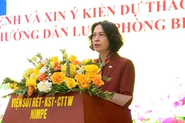 Thứ trưởng Bộ Y tế Nguyễn Thị Liên Hương phát biểu tại Hội thảo. (Ảnh: PV/Vietnam+)