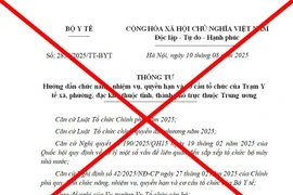 Văn bản giả mạo liên quan chức năng, nhiệm vụ của trạm y tế xã, phường.