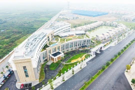 Bệnh viện Vinmec Ocean Park 2 tọa lạc tại khu đô thị Vinhomes Ocean Park 2 - The Empire, trên tổng diện tích hơn 31.000 m2. (Ảnh: PV/Vietnam+)