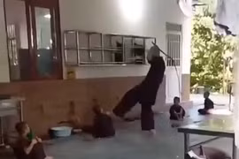 Hình ảnh về vụ việc. (Ảnh: Cắt từ clip)