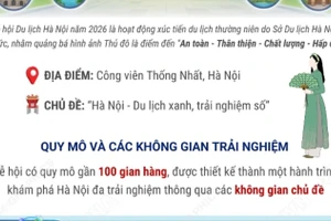 Lễ hội Du lịch Hà Nội 2026 diễn ra tại Công viên Thống nhất từ 13-15/3