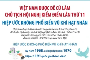 Việt Nam được đề cử làm Chủ tịch Hội nghị kiểm điểm lần thứ 11 của NPT