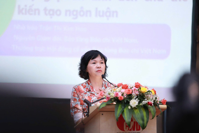 Bà Trần Thị Kim Hoa, nguyên Giám đốc Bảo tàng Báo chí Việt Nam. (Ảnh: PV/Vietnam+) trankimhoa.jpg