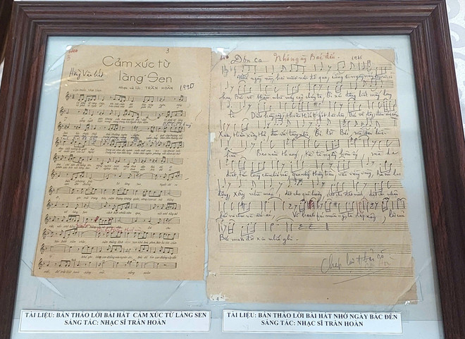 Manuscrito da música do músico Tran Hoan. (Foto: Minh Qui/Vietnã+) z7194584332805-c06e26e91d19da8d69da030020579d05.jpg