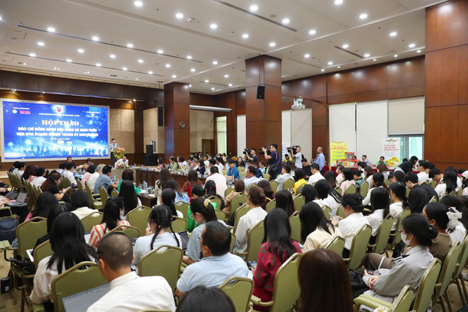 Quang cảnh hội thảo. (Ảnh: PV/Vietnam+) baochi.jpg