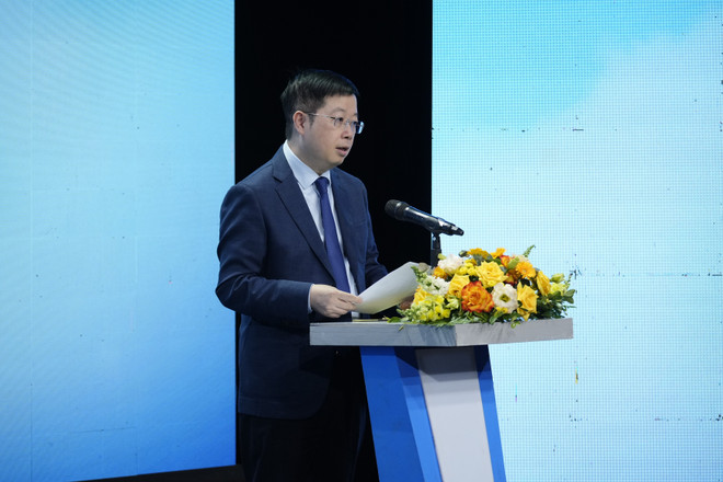 Herr Nguyen Thanh Lam, generaldirektør for Vietnam Television, taler. (Foto: PV/Vietnam+) ma40469.jpg