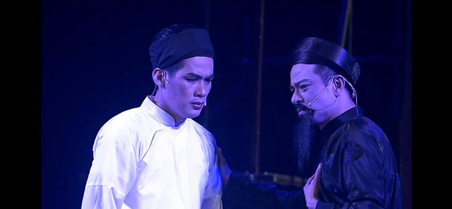 Trích đoạn trong vở cải lương "Nợ nước non" (tác giả kịch bản: Nguyễn Thế Kỷ, đạo diễn: Triệu Trung Kiên) sẽ được thể hiện trong chương trình. (Ảnh: BTC) bacho.jpg