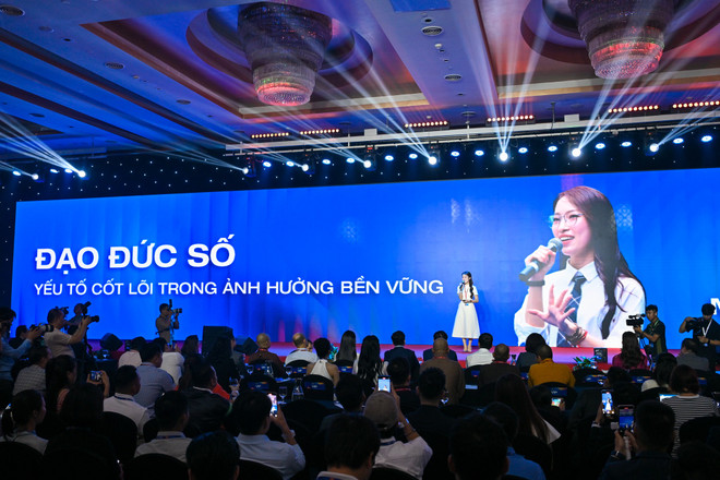 Đạo đức số là một vấn đề được thảo luận tại hội nghị. (Ảnh: Minh Sơn/Vietnam+) hoi-nghi-kol-15.jpg