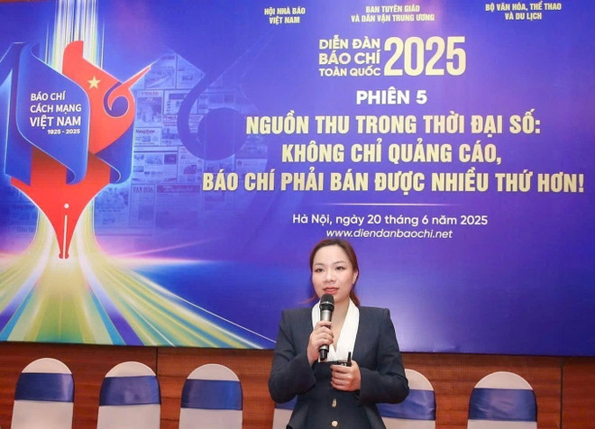 Mme Phan Dang Tra My, directrice générale adjointe de la stratégie, VCCorp. (Photo : Son Hai) clu1cdnvn-2025-06-20-06.jpg