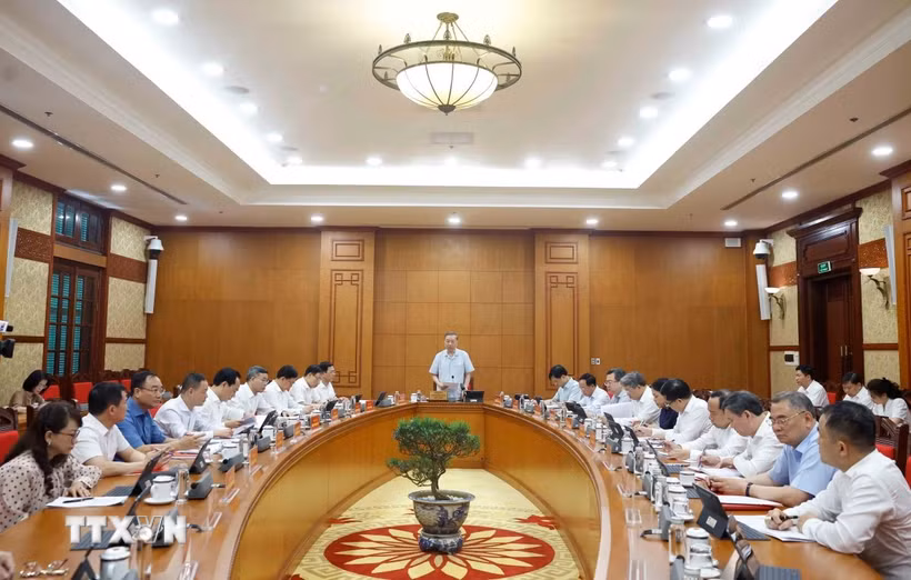 Tổng Bí thư, Chủ tịch nước Tô Lâm phát biểu chỉ đạo. (Ảnh: Thống Nhất/TTXVN)