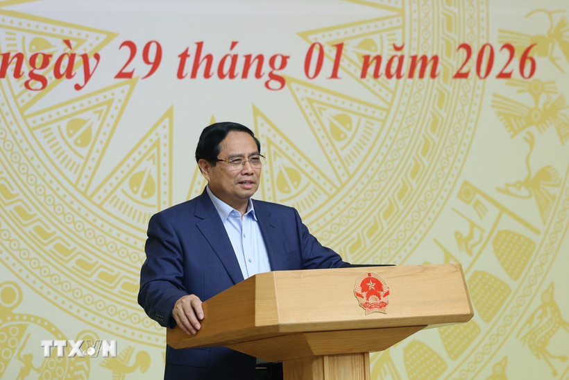 Thủ tướng Phạm Minh Chính chủ trì phiên họp lần thứ 17 của Hội đồng Thi đua-Khen thưởng Trung ương. (Ảnh: Dương Giang/TTXVN)