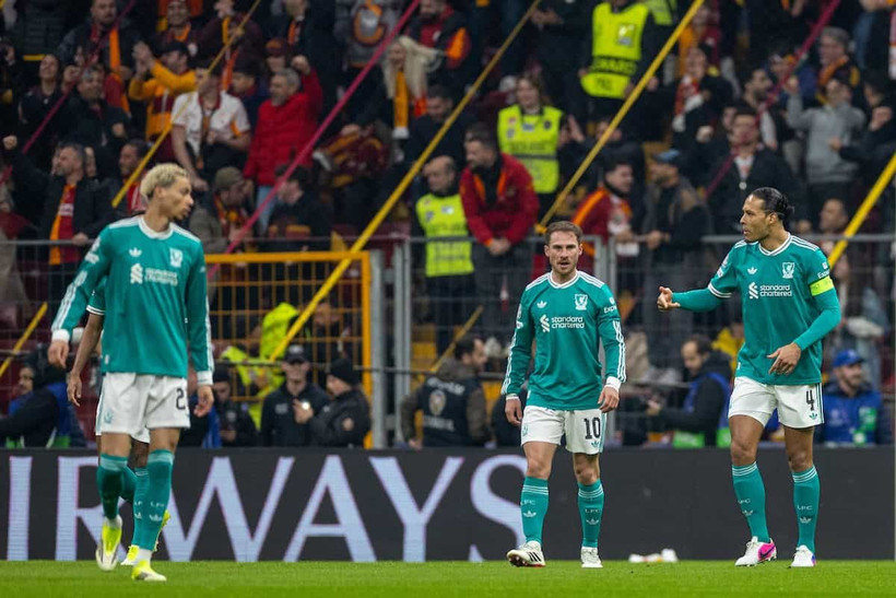 Liverpool tiếp tục phải nhận trái đắng trước Galatasaray.