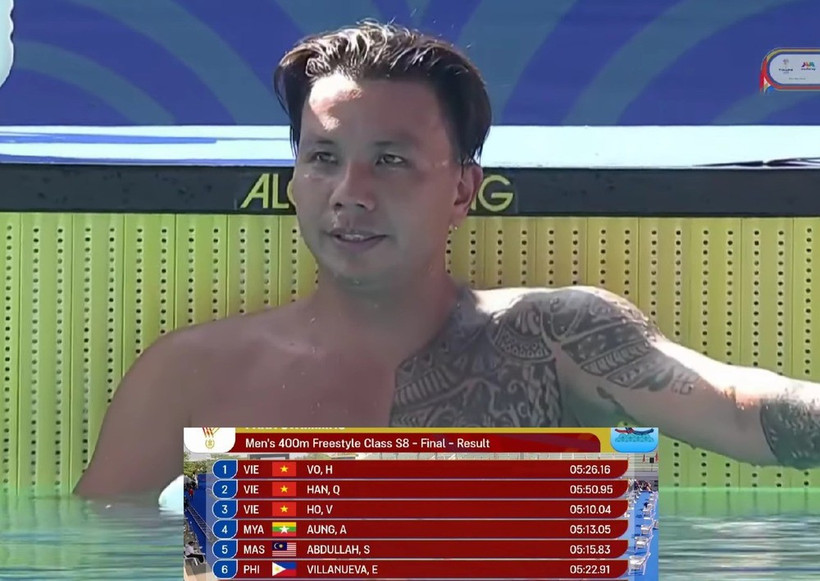 Võ Huỳnh Anh Khoa giành HCV tại ASEAN Para Games 13.
