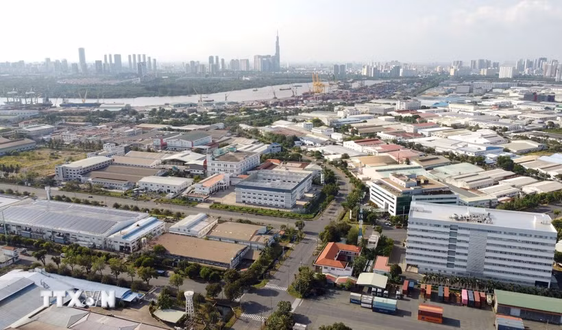 Một góc Khu chế xuất Tân Thuận, Thành phố Hồ Chí Minh. (Ảnh: Trung Tuyến/TTXVN)
