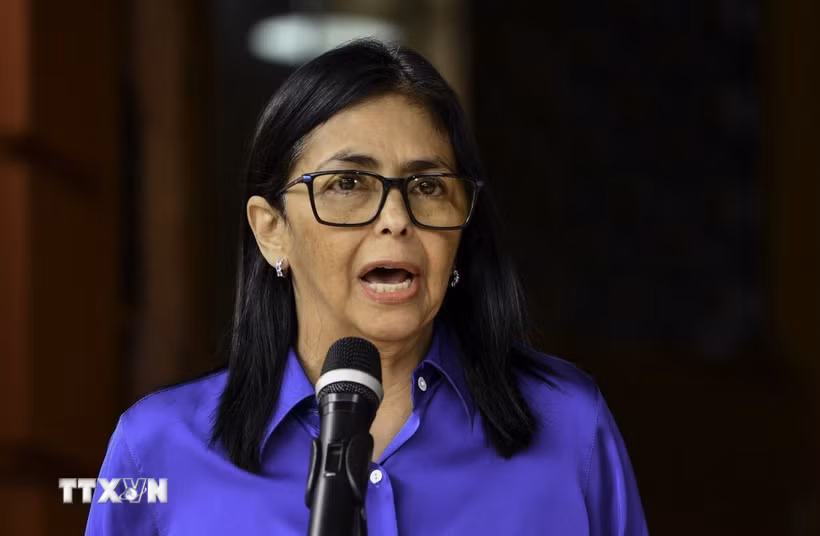 Tổng thống lâm thời Venezuela Delcy Rodriguez. (Ảnh: THX/TTXVN)