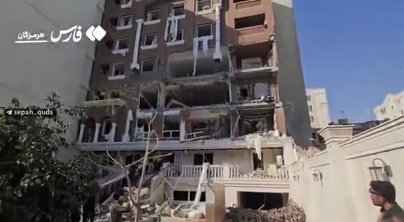 Hiện trường nơi xảy ra vụ nổ. (Nguồn: X)