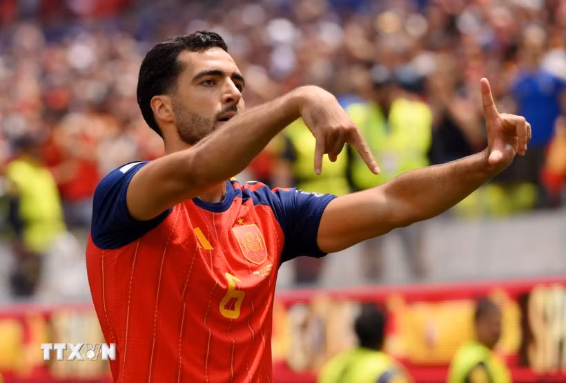 Merino lập nên kỳ tích tại World Cup 2026. (Ảnh: AFP/TTXVN)