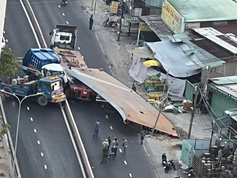 Hiện trường vụ tai nạn.