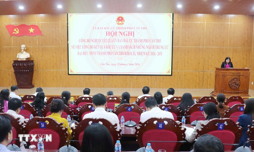 Cần Thơ công bố kết quả bầu cử đại biểu Hội đồng 2026 Bet88.com link không chặn thành phố khóa XI. (Ảnh: Ngọc Thiện/TTXVN)