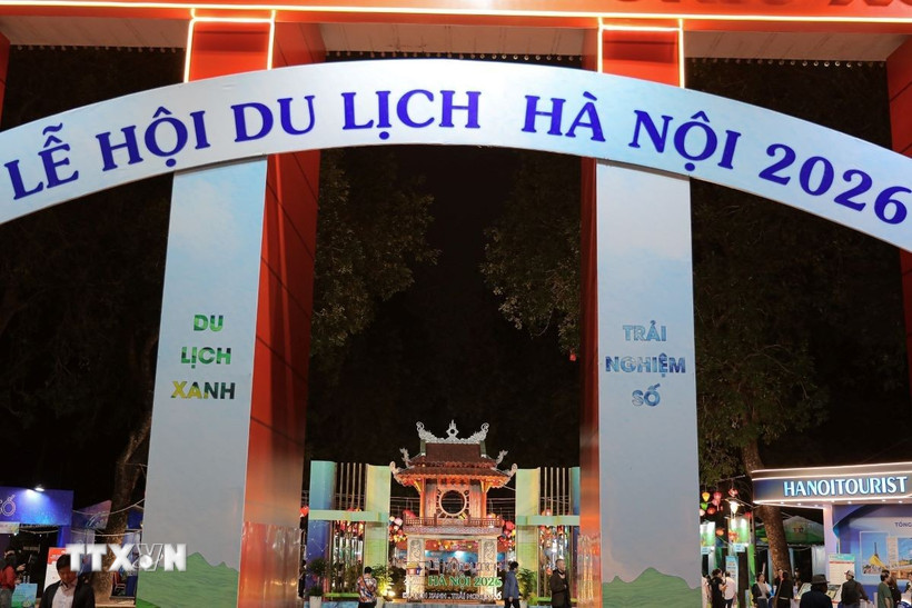 Lễ hội Du lịch Hà Nội năm 2026 do Sở Du lịch Hà Nội tổ chức tại Công viên Thống Nhất. (Ảnh: Phạm Tuấn Anh/TTXVN)