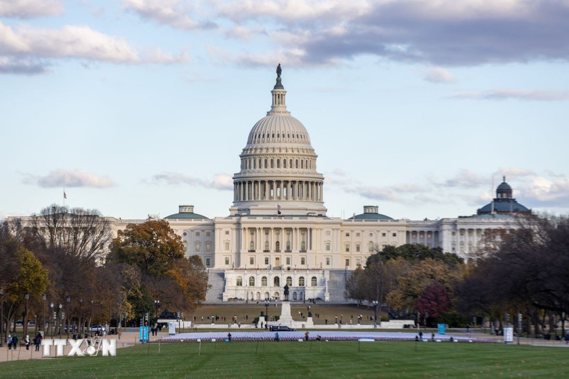 Tòa nhà Quốc hội Mỹ tại Washington, D.C. (Ảnh: THX/TTXVN)