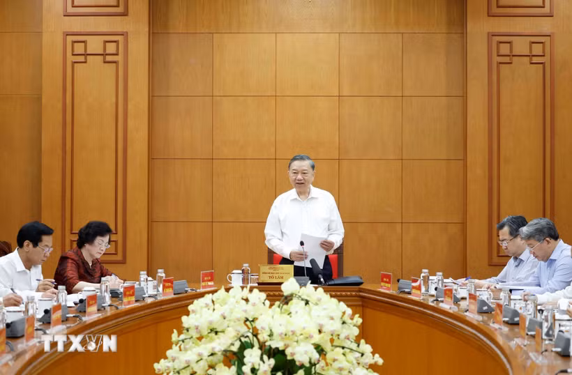 Tổng Bí thư, Chủ tịch nước Tô Lâm phát biểu. (Ảnh: Thống Nhất/TTXVN)