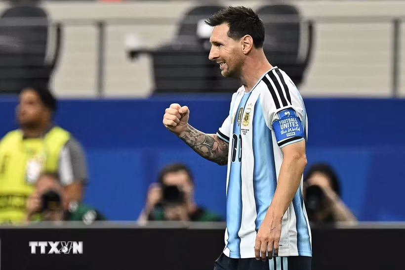 Messi lập nên hàng loạt kỷ lục World Cup. (Ảnh: AFP/TTXVN)