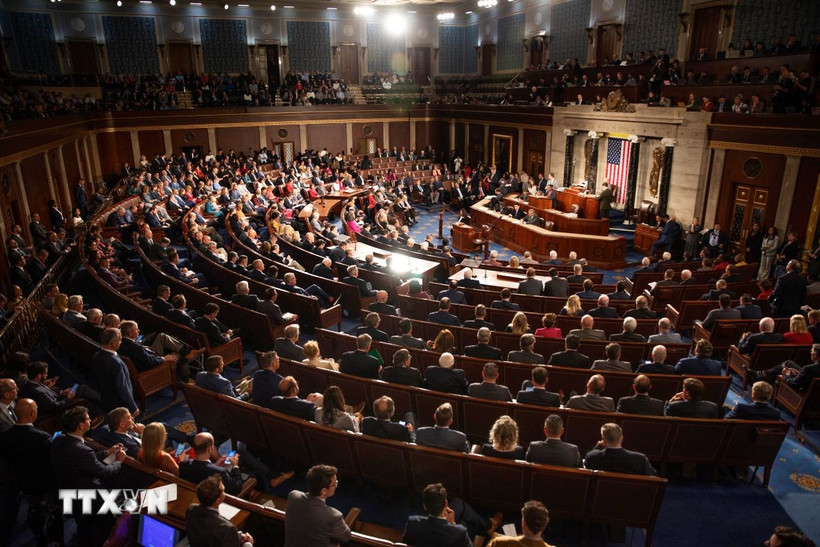 Toàn cảnh một phiên họp của Hạ viện Mỹ ở Washington DC. (Ảnh: THX/TTXVN)
