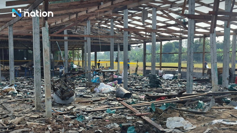 Hiện trường vụ nổ. (Nguồn: nationthailand)