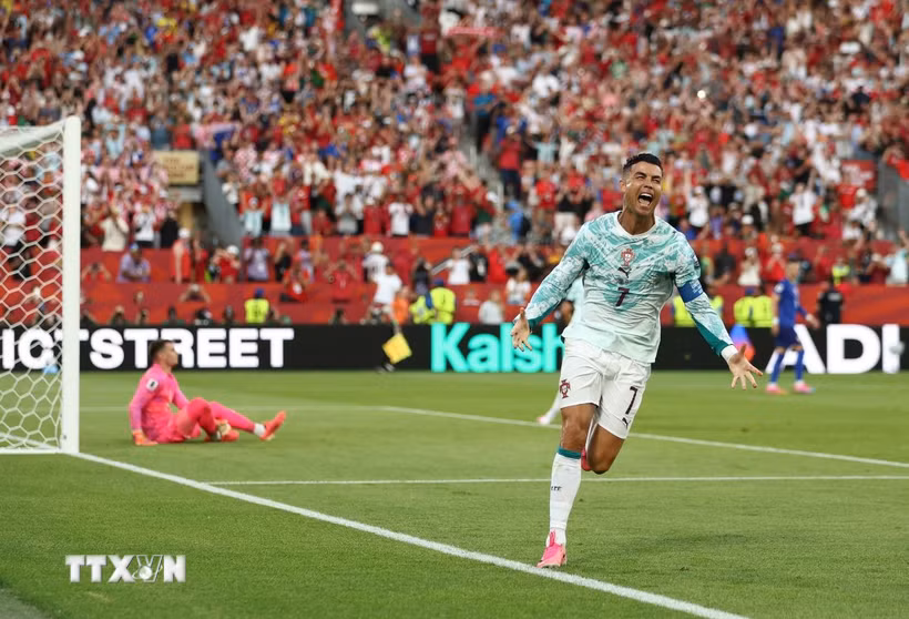 Ronaldo tiếp tục lập kỷ lục tại World Cup. (Ảnh: AFP/TTXVN)