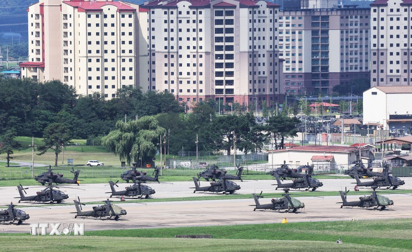 Căn cứ Humphreys tại Pyeongtaek, tỉnh Gyeonggi. (Ảnh: Yonhap/TTXVN)