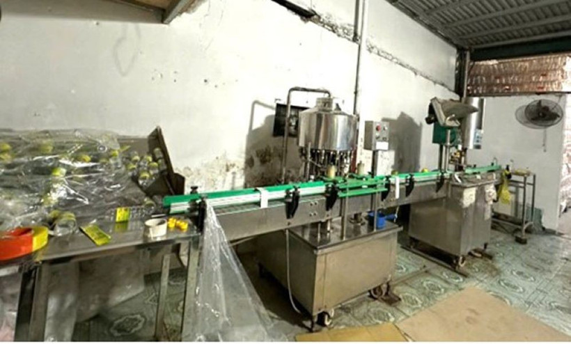 Hiện trường và tang vật vụ án.