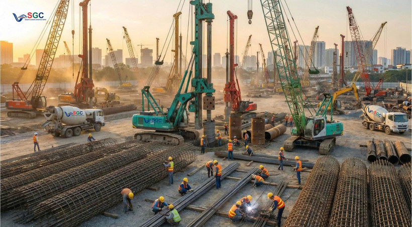 SGC đang tuyển dụng 25.000 nhân sự cho 2 tuyến đường sắt tốc độ cao Hà Nội-Quảng Ninh, Bến Thành-Cần Giờ và các hạng mục nền móng, cọc khoan nhồi quy mô khác của Vingroup.