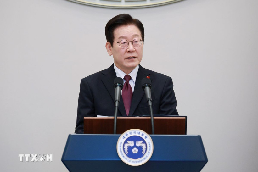 Tổng thống Hàn Quốc Lee Jae Myung. (Ảnh: Yonhap/TTXVN)