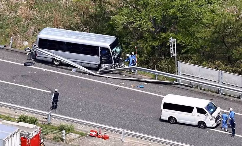 Hiện trường vụ tai nạn. (Nguồn: Japan News)